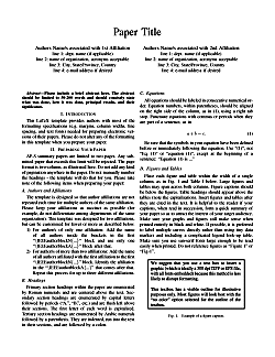 Publish-ready 2-Column, 2-Page AP-S Paper